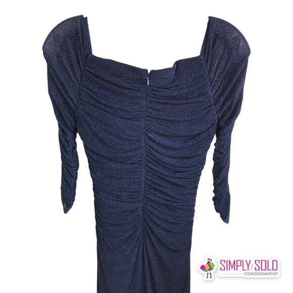 Laundry by Shelli Segal Women's Gown‎ Dress Jersey Sequin Maxi Evening 2 - Picture 7 of 16